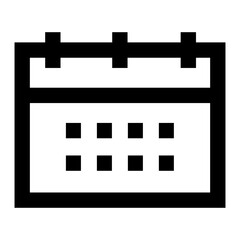 Calendar line outline icon.