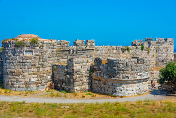 Courtyard of Neratzia Castle at Kos island in Greece