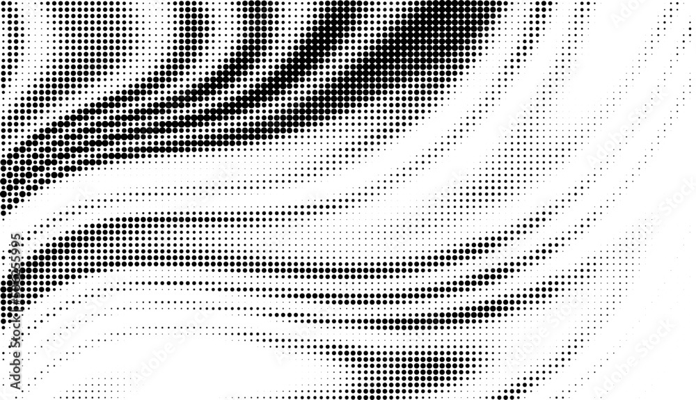 Poster monochrome gradient halftone dots background. vector illustration