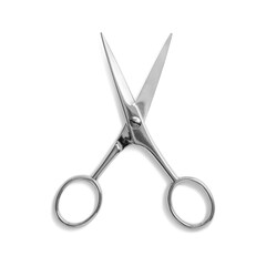 Stainless steel scissors isolated on a transparent background, PNG. High resolution. - obrazy, fototapety, plakaty