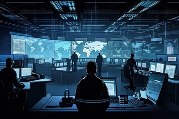Supervision & Surveillance: The Secret Operations of the CIA: Generative AI - obrazy, fototapety, plakaty