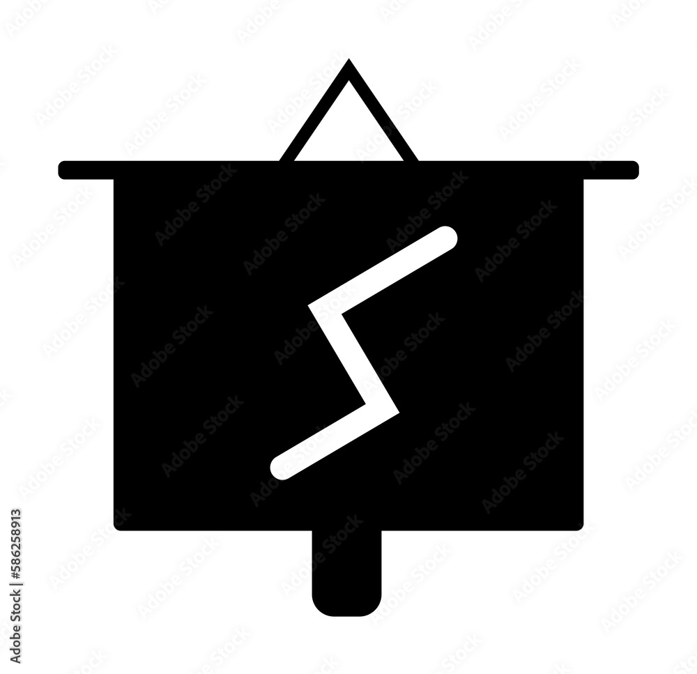 Poster chart presentation icon. element of banking and finance icon for mobile concept and web apps. glyph 
