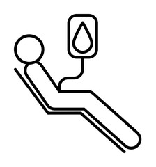 blood donation, man icon. Element of blood donation icon. Thin line icon for website design and development, app development