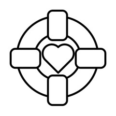 blood donation, help icon. Element of blood donation icon. Thin line icon for website design and development, app development