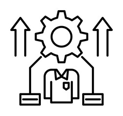 Corporate and business, career, human, management, process icon