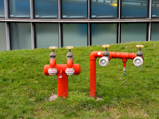 Outdoor water installation in Frankfurt for extinguishing fires 