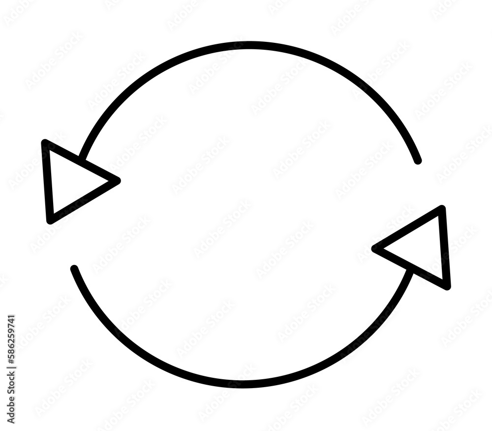 Poster refresh outline icon. element of ecology icon for mobile concept and web apps. thin line refresh can