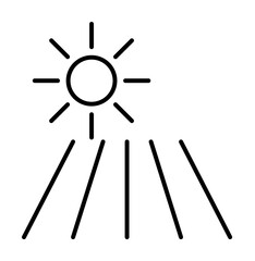 Field under sun outline icon. Element of ecology icon for mobile concept and web apps. Thin line Field under sun can be used for web and mobile on white bakgorund