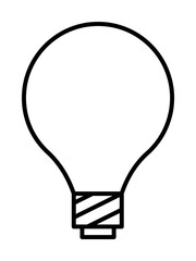 Light bulb outline icon. Element of ecology icon for mobile concept and web apps. Thin line Light bulb can be used for web and mobile on white bakgorund