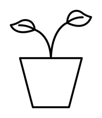 Sprout outline icon. Element of ecology icon for mobile concept and web apps. Thin line Sprout can be used for web and mobile on white bakgorund
