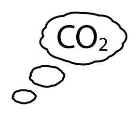 Carbon dioxide outline icon. Element of ecology icon for mobile concept and web apps. Thin line Carbon dioxide can be used for web and mobile on white bakgorund