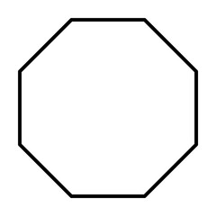 Geometric shapes, octagon icon. Simple line, outline 3d figures icons for ui and ux, website or mobile application
