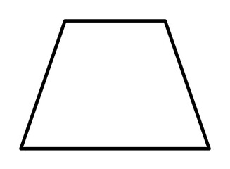 Geometric shapes, trapezoid icon. Simple line, outline 3d figures icons for ui and ux, website or mobile application