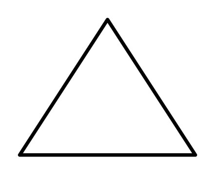 recommend clip art: Geometric shapes, triangle icon. Simple line, outline 3d figures icons for ui and ux, website or mobile application