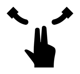 Hand, fingers, gesture icon. Element of hand icon for mobile concept and web apps. Detailed Hand, fingers, gesture icon can be used for web and mobile