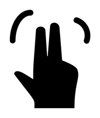 Hand, fingers, gesture, touch, swipe icon. Element of hand icon for mobile concept and web apps. Detailed Hand, fingers, gesture, touch, swipe icon can be used for web and mobile