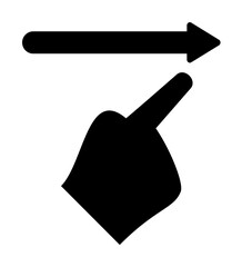 Hand, fingers, gesture, swipe, right, icon. Element of hand icon for mobile concept and web apps. Detailed Hand, fingers, gesture, swipe, right, icon can be used for web