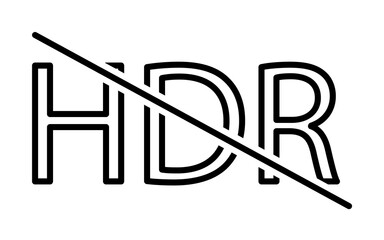 HDR sign icon. Element of image sign for mobile concept and web apps illustration. Thin line icon for website design and development, app development. Premium icon