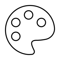 Palette sign icon. Element of image sign for mobile concept and web apps illustration. Thin line icon for website design and development, app development. Premium icon