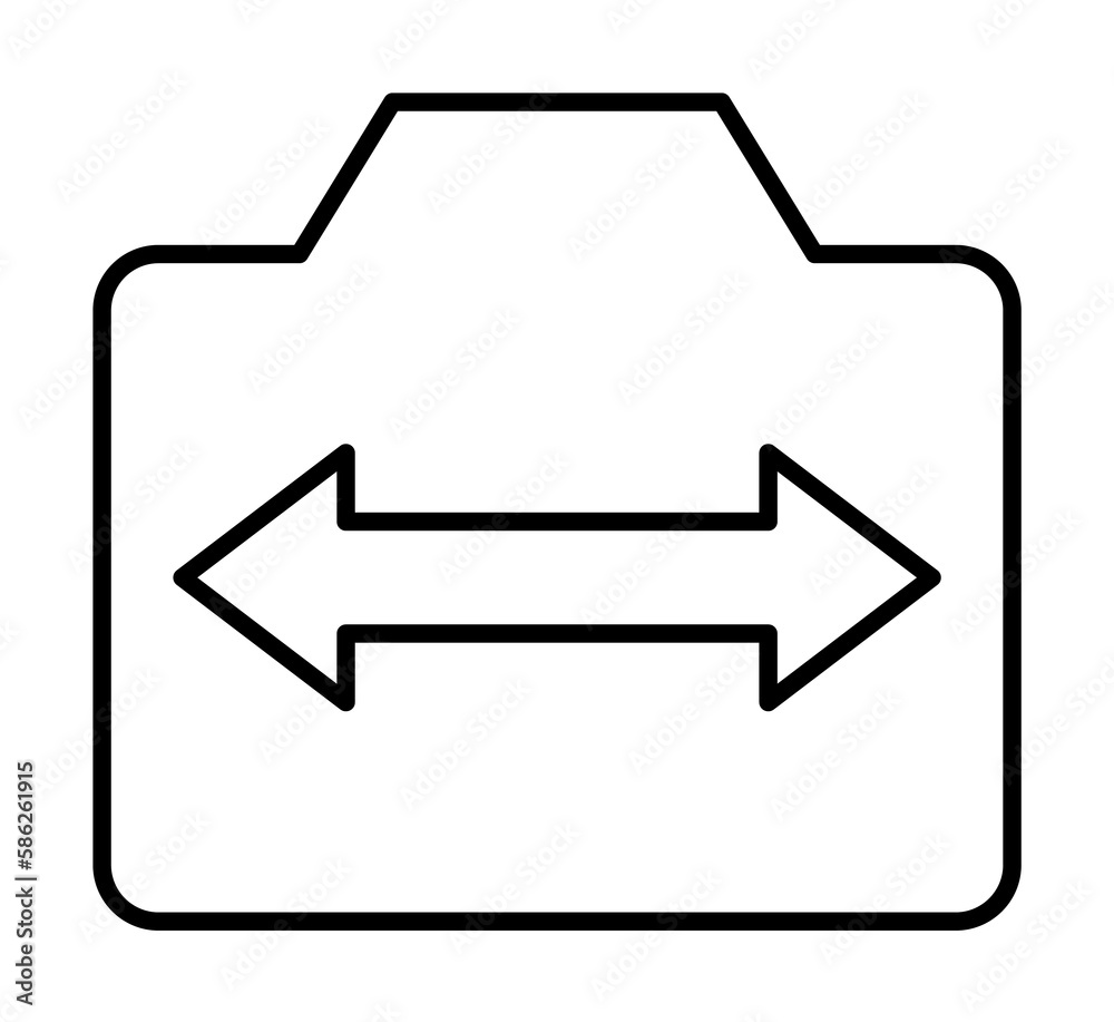 Poster switch camera sign icon. element of image sign for mobile concept and web apps illustration. thin li
