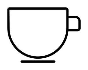 a cup simple line icon