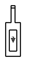 Obraz premium grape oil simple line icon