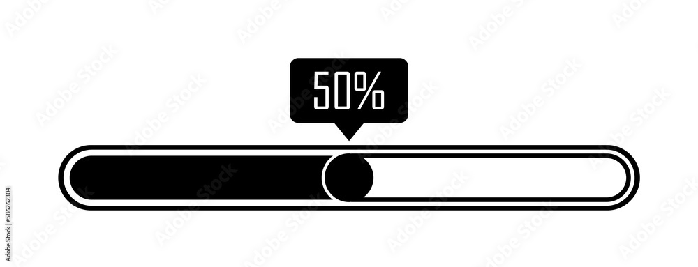 Aufkleber loading bar percent icon. element of loading sign for mobile concept and web apps. detailed loading 