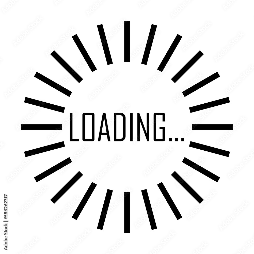 Poster loading the sun rays icon. element of loading sign for mobile concept and web apps. detailed loading