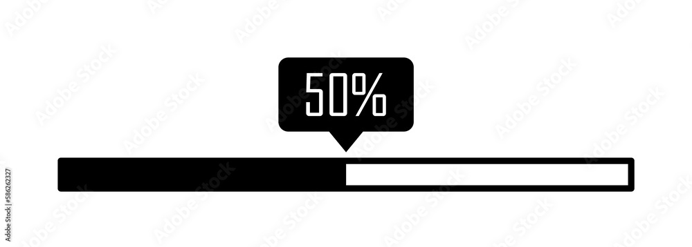 Aufkleber loading bar percent icon. element of loading sign for mobile concept and web apps. detailed loading 