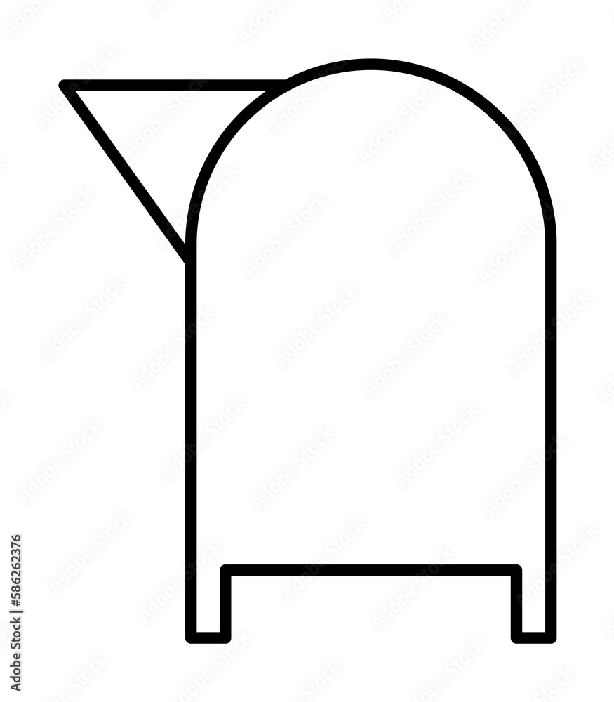 Aufkleber post box sign icon. element of navigation sign icon. thin line icon for website design and developme