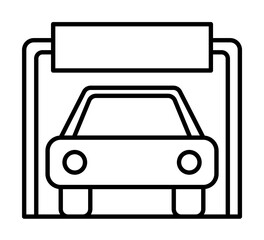 car wash sign icon. Element of navigation sign icon. Thin line icon for website design and development, app development. Premium icon