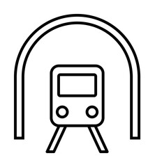 subway station sign icon. Element of navigation sign icon. Thin line icon for website design and development, app development. Premium icon