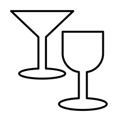 night club sign icon. Element of navigation sign icon. Thin line icon for website design and development, app development. Premium icon