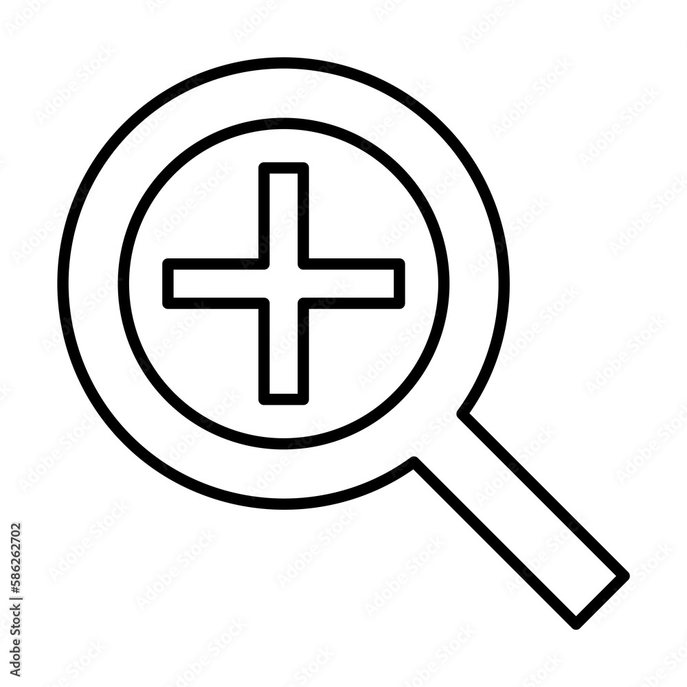 Poster zoom in alt sign icon. element of navigation sign icon. thin line icon for website design and develo