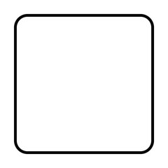 square rounded sign icon. Element of navigation sign icon. Thin line icon for website design and development, app development. Premium icon