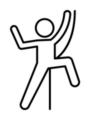 abseiling sign icon. Element of navigation sign icon. Thin line icon for website design and development, app development. Premium icon