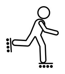 inline skating sign icon. Element of navigation sign icon. Thin line icon for website design and development, app development. Premium icon