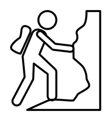 climbing sign icon. Element of navigation sign icon. Thin line icon for website design and development, app development. Premium icon