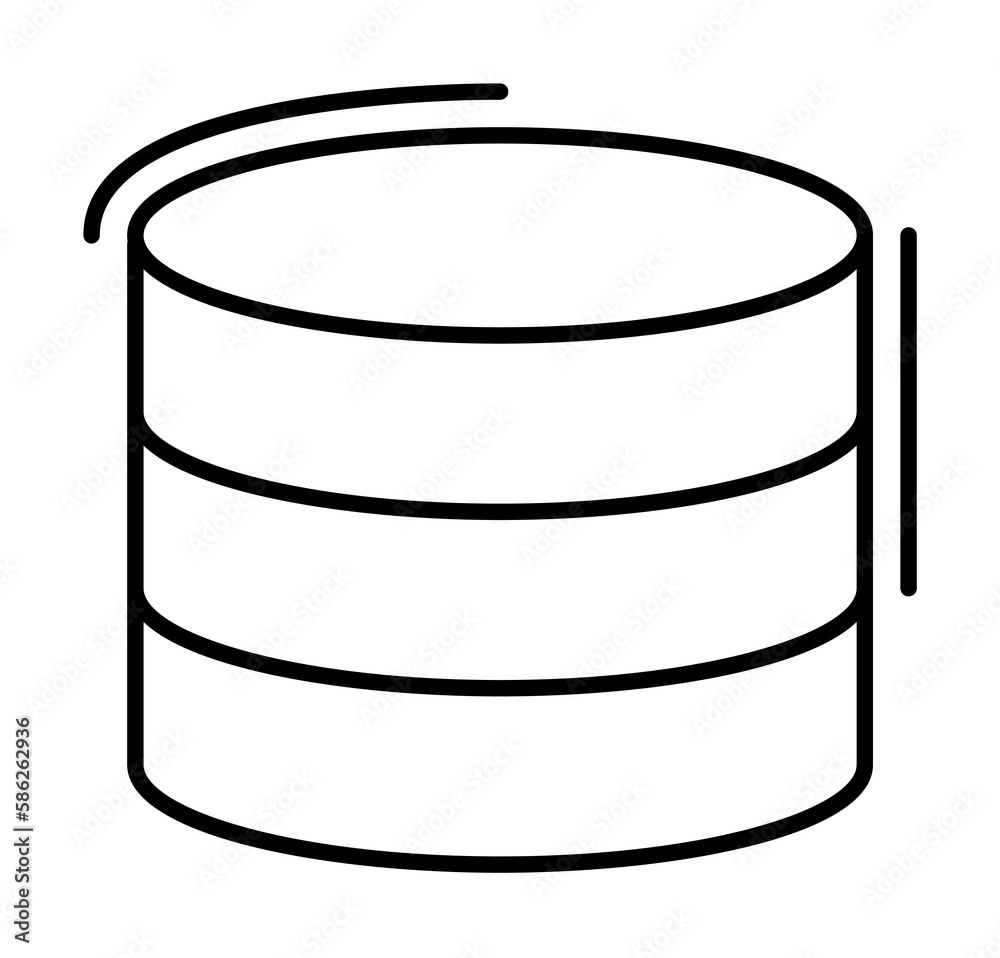 Aufkleber database, networking icon. simple line, outline elements of storage and cloud icons for ui and ux, w