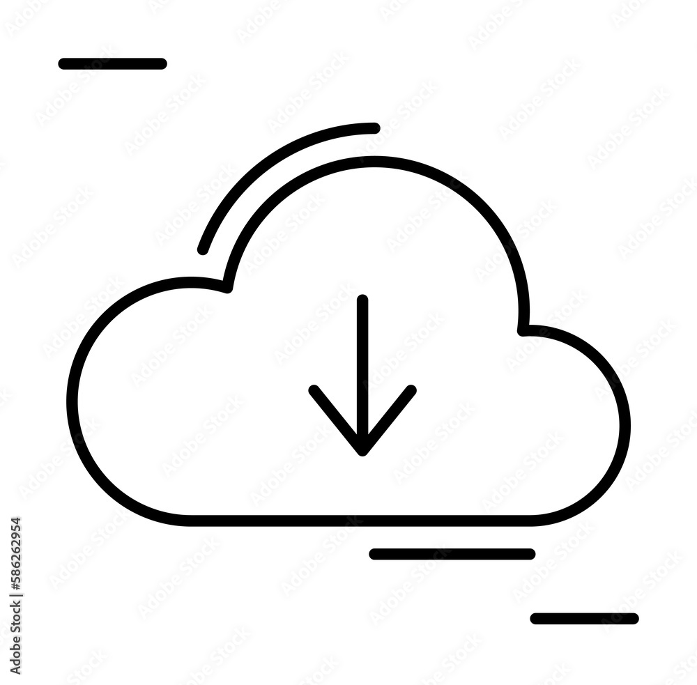 Poster cloud, networking icon. simple line, outline elements of storage and cloud icons for ui and ux, webs