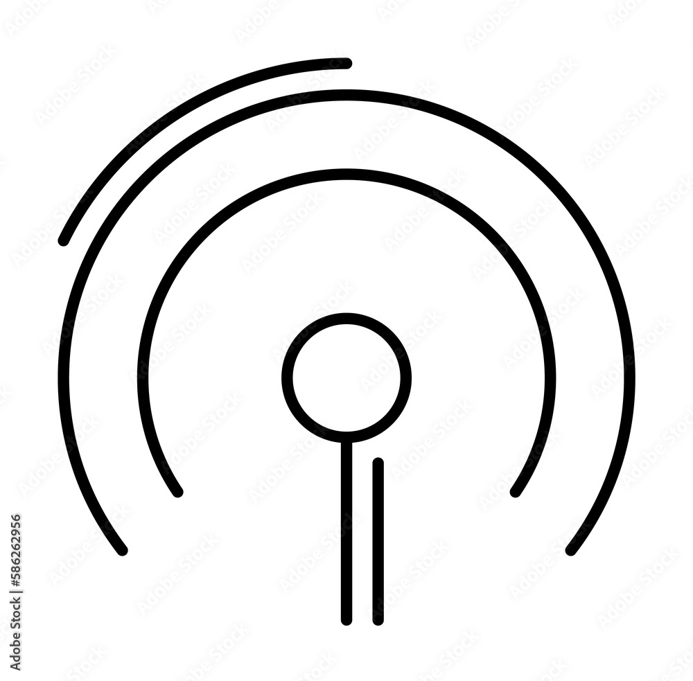 Poster signal, networking icon. simple line, outline elements of storage and cloud icons for ui and ux, web