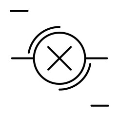 Disconnect, networking icon. Simple line, outline elements of storage and cloud icons for ui and ux, website or mobile application