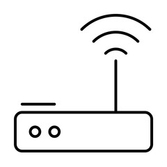 Router, networking icon. Simple line, outline elements of storage and cloud icons for ui and ux, website or mobile application