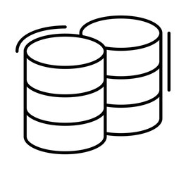 Database, networking icon. Simple line, outline elements of storage and cloud icons for ui and ux, website or mobile application