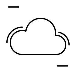 Cloud, networking icon. Simple line, outline elements of storage and cloud icons for ui and ux, website or mobile application