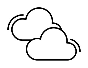 Clouds, networking icon. Simple line, outline elements of storage and cloud icons for ui and ux, website or mobile application