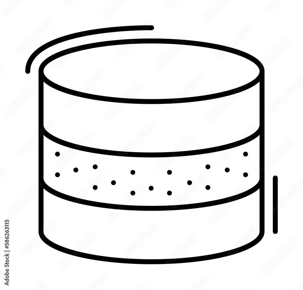 Poster database, networking icon. simple line, outline elements of storage and cloud icons for ui and ux, w