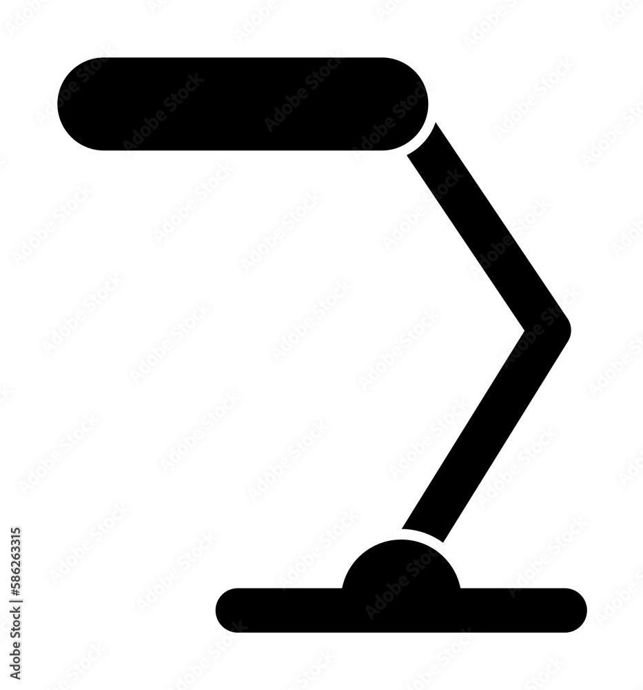 Aufkleber table lamp icon. element of web icon for mobile concept and web apps. glyph table lamp icon can be u