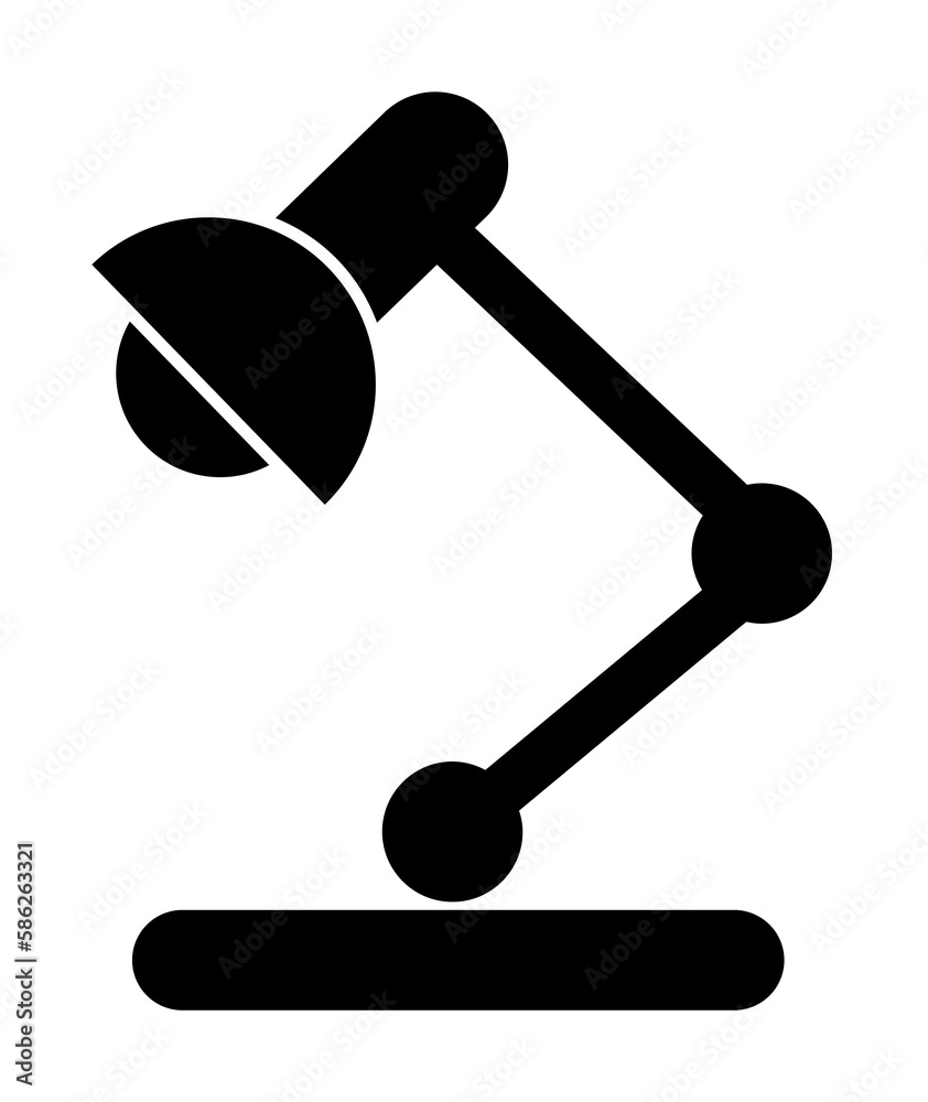Aufkleber table lamp icon. element of web icon for mobile concept and web apps. glyph table lamp icon can be u
