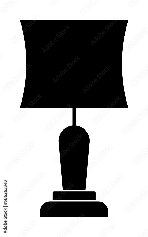 Aufkleber table lamp icon. element of web icon for mobile concept and web apps. glyph table lamp icon can be u
